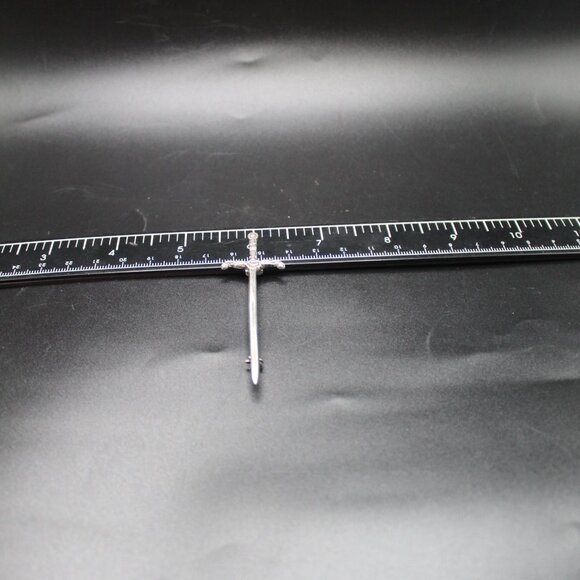 ROBERT ALLISON SCOTTISH STERLING SILVER SWORD PIN BROOCH, 3.25" - Picture 9 of 12